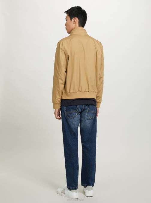 Heren Alcott bg1 beige donker bomberjack van katoenmix kleding PT24691