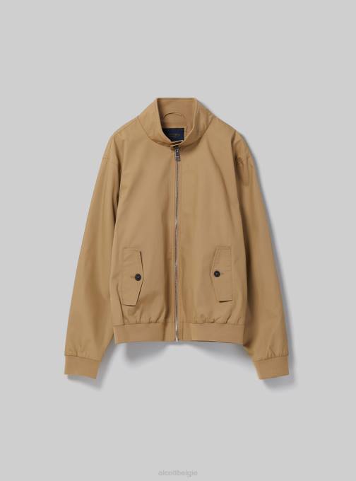 Heren Alcott bg1 beige donker bomberjack van katoenmix kleding PT24691