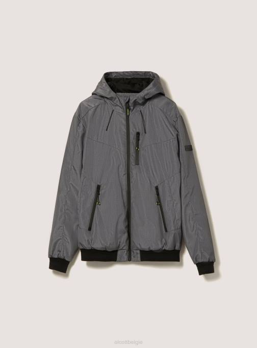 Heren Alcott bk1 zwart winddicht bomberjack met capuchon kleding PT24728