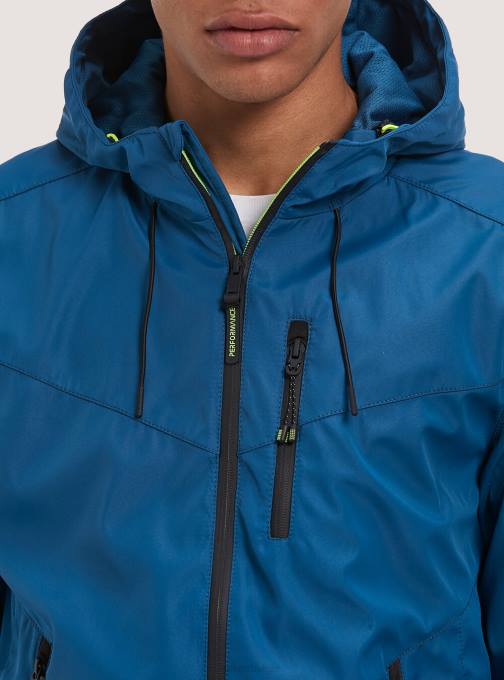 Heren Alcott bk1 zwart winddicht bomberjack met capuchon kleding PT24783