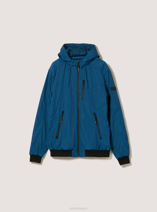 Heren Alcott bk1 zwart winddicht bomberjack met capuchon kleding PT24783