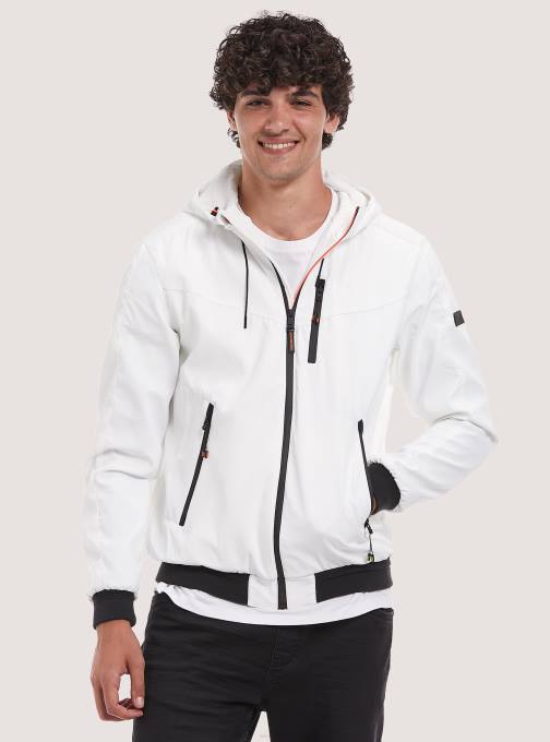 Heren Alcott bk1 zwart winddicht bomberjack met capuchon kleding PT24952