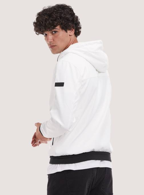 Heren Alcott bk1 zwart winddicht bomberjack met capuchon kleding PT24952