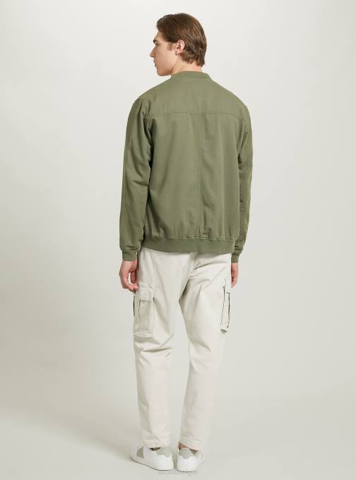 Heren Alcott blauw linnen bomberjack kleding PT24869