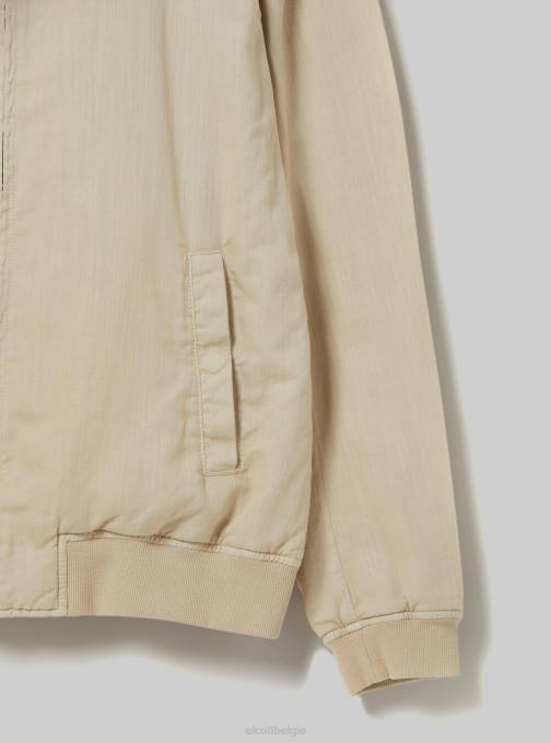 Heren Alcott blauw linnen bomberjack kleding PT24897