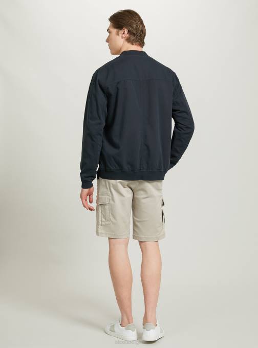 Heren Alcott blauw linnen bomberjack kleding PT24982