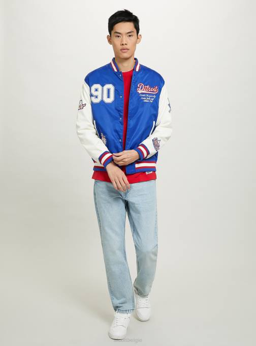 Heren Alcott ry1 royale donker Varsity-bomberjack met patch kleding PT24863