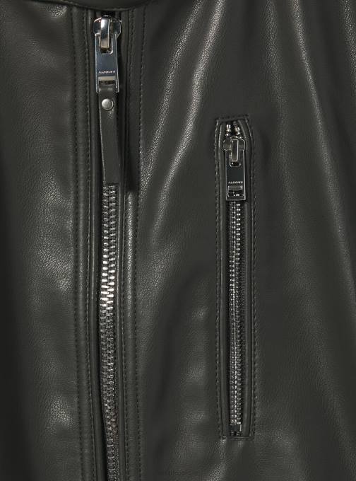 Heren Alcott zwart Eco leren jack met ritssluiting kleding PT241153