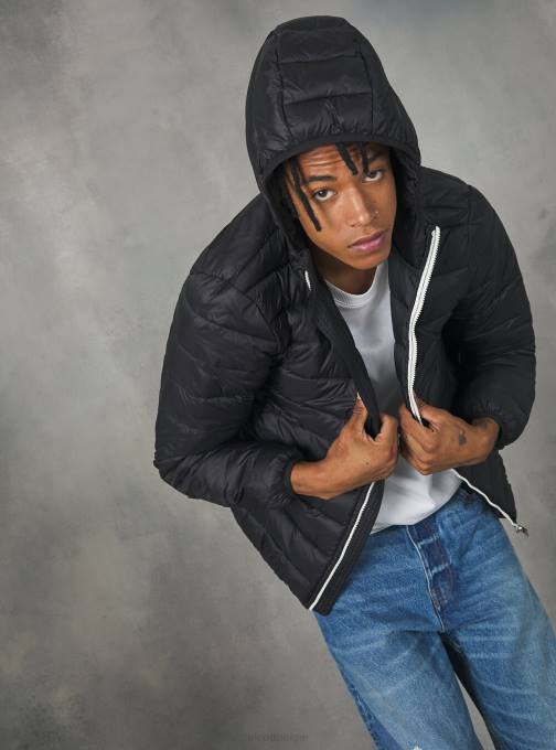 Heren Alcott zwart bk1 giubbotto basic met imbottitura reciclabile kleding PT241158