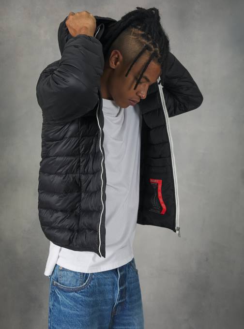 Heren Alcott zwart bk1 giubbotto basic met imbottitura reciclabile kleding PT241158