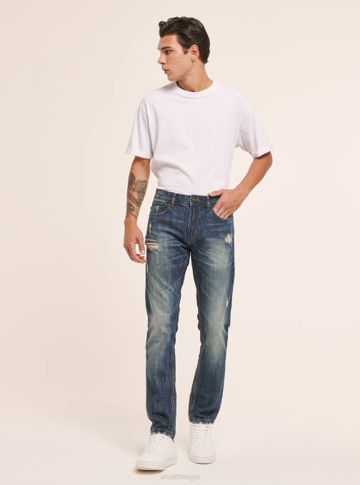 Heren Alcott azuur jeans slim-fit kleding PT24806