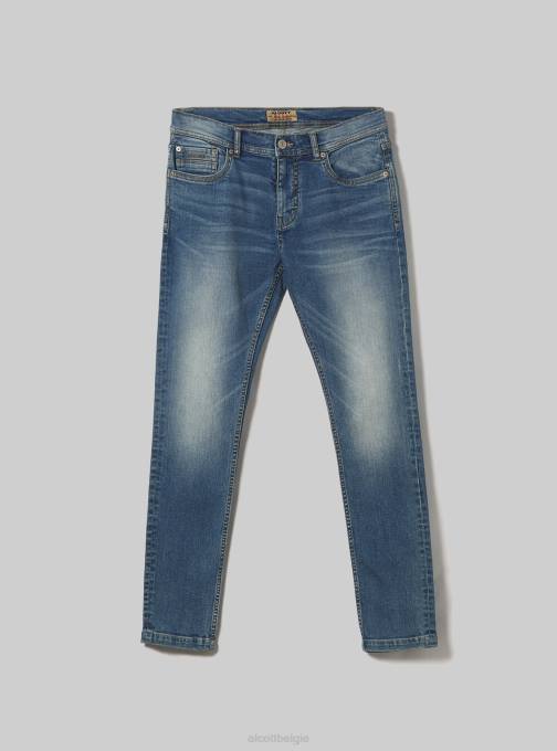 Heren Alcott d003 middenblauw Super skinny jeans van stretchdenim kleding PT24756
