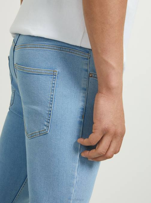 Heren Alcott d003 middenblauw superskinny-fit stretchdenimjeans kleding PT241080