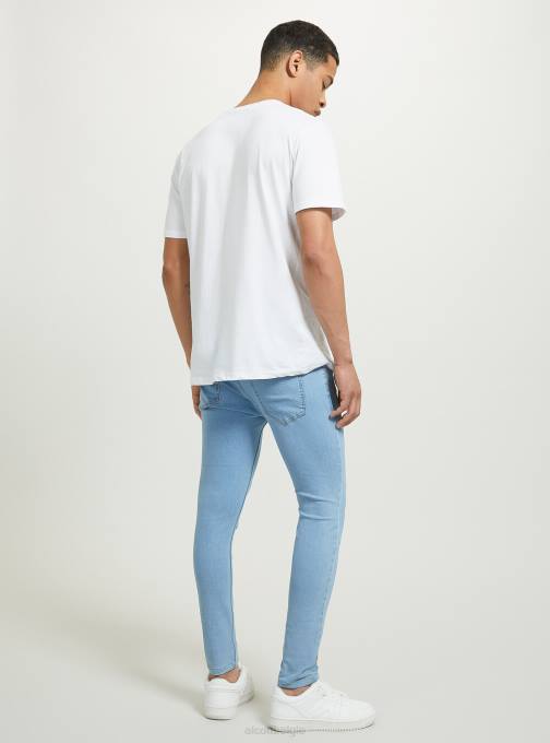Heren Alcott d003 middenblauw superskinny-fit stretchdenimjeans kleding PT241080
