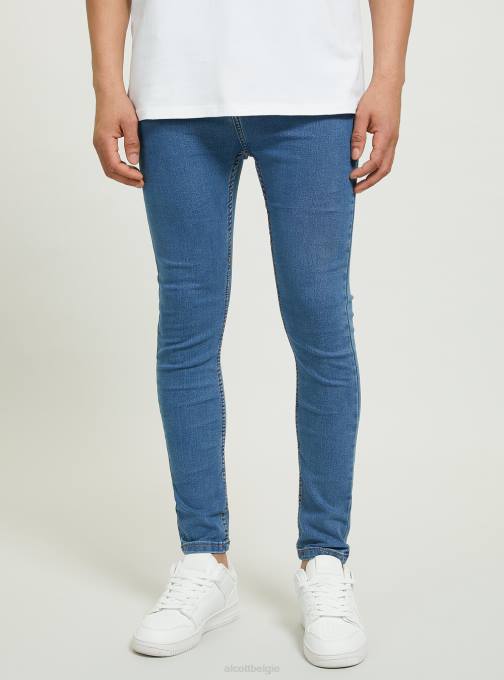 Heren Alcott d003 middenblauw superskinny-fit stretchdenimjeans kleding PT24739