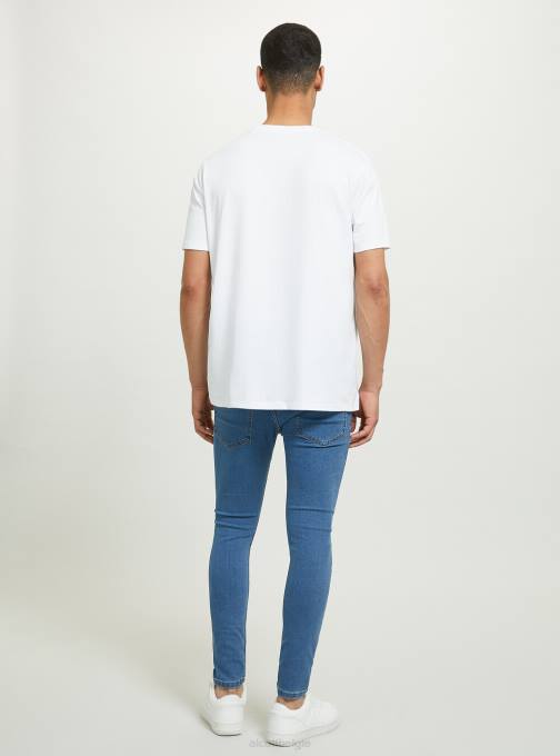 Heren Alcott d003 middenblauw superskinny-fit stretchdenimjeans kleding PT24739