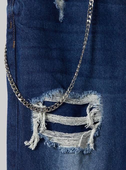 Heren Alcott d004 midden lichtblauw relaxed fit jeans met scheuren kleding PT241044