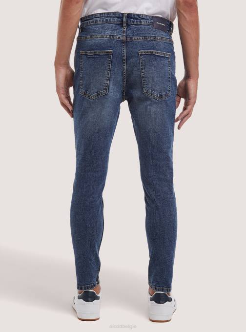 Heren Alcott d007 licht azuurblauw Carrot-fit jeans van stretchdenim kleding PT24786
