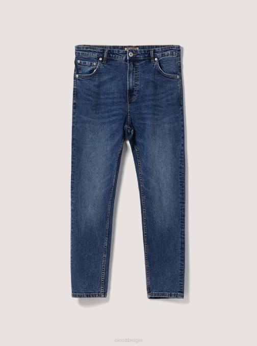 Heren Alcott d007 licht azuurblauw Carrot-fit jeans van stretchdenim kleding PT24786