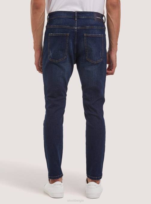 Heren Alcott d007 licht azuurblauw Carrot-fit jeans van stretchdenim kleding PT24935