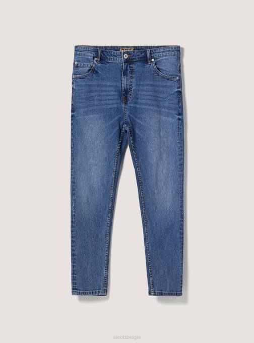 Heren Alcott d007 licht azuurblauw Carrot-fit jeans van stretchdenim kleding PT24968