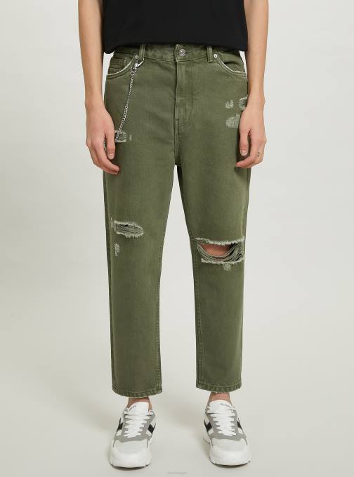 Heren Alcott wh1 gebroken wit relaxed fit jeans met ketting kleding PT24788