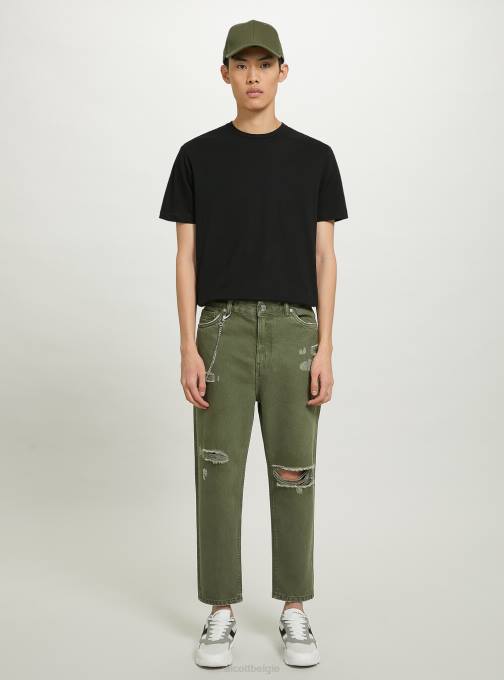 Heren Alcott wh1 gebroken wit relaxed fit jeans met ketting kleding PT24788