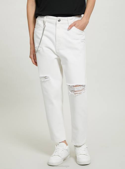 Heren Alcott wh2 wit relaxed fit jeans met ketting kleding PT24943