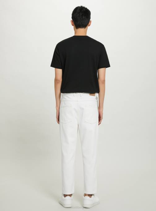 Heren Alcott wh2 wit relaxed fit jeans met ketting kleding PT24943