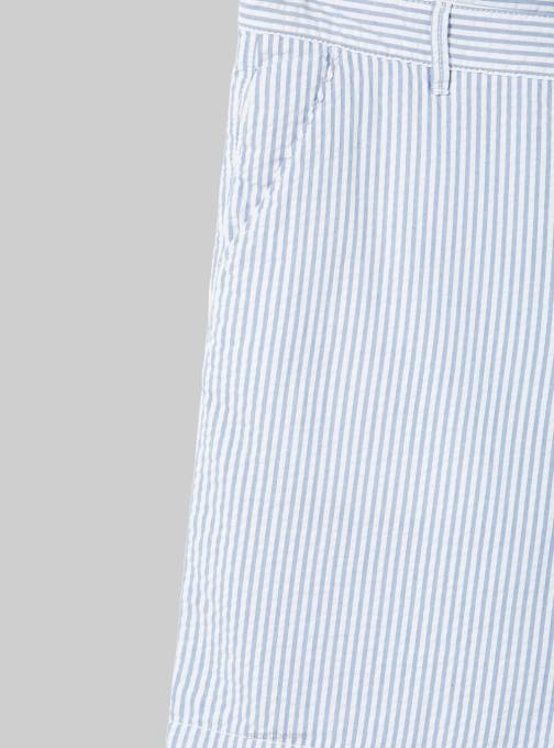 Heren Alcott az3 azuurblauw licht gestreepte katoenen bermudashort kleding PT24608