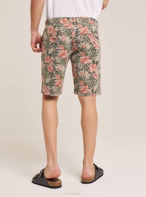 Heren Alcott beige korte bloemenbroek kleding PT24713