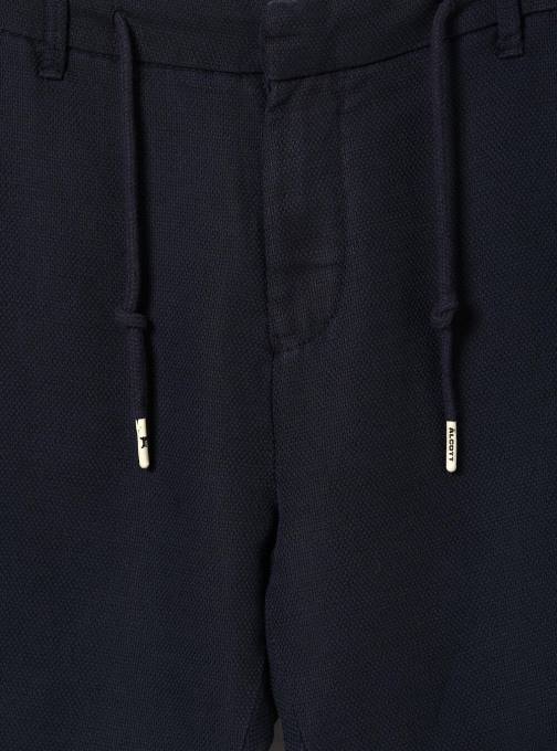 Heren Alcott bg2 beige middel Bermudashort van linnenmix met trekkoord in de taille kleding PT24759