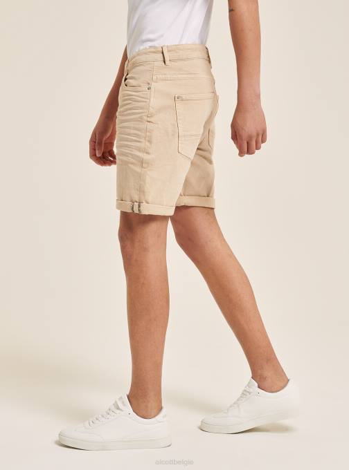 Heren Alcott bg3 beige licht Kledingstuk geverfde bermuda van twill van stretchkatoen kleding PT241129