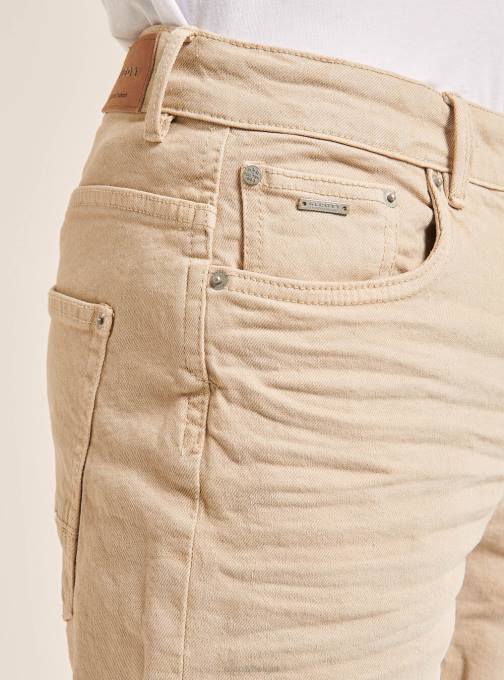 Heren Alcott bg3 beige licht Kledingstuk geverfde bermuda van twill van stretchkatoen kleding PT241129