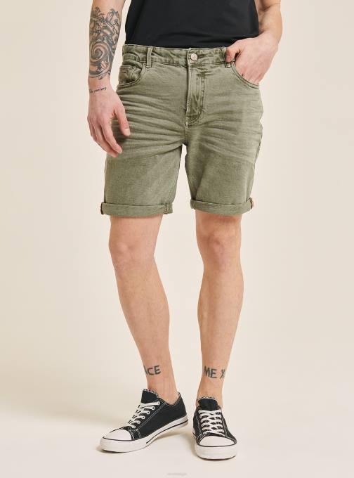 Heren Alcott bg3 beige licht Kledingstuk geverfde bermuda van twill van stretchkatoen kleding PT24978