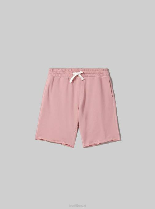 Heren Alcott bk1 zwart katoenen joggerbermudashort kleding PT241025