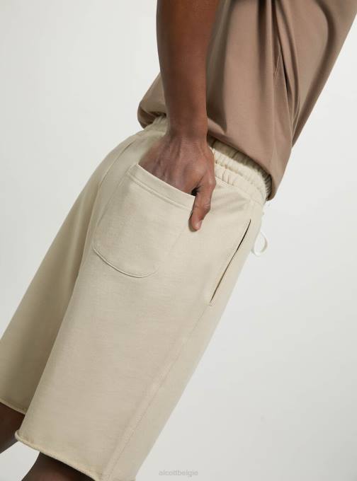 Heren Alcott bk1 zwart katoenen joggerbermudashort kleding PT241061