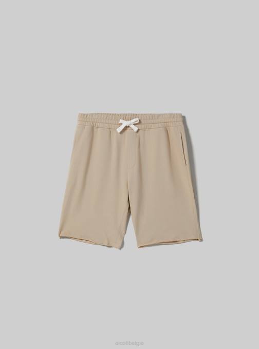 Heren Alcott bk1 zwart katoenen joggerbermudashort kleding PT241061