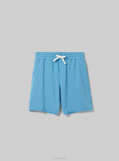 Heren Alcott bk1 zwart katoenen joggerbermudashort kleding PT24970
