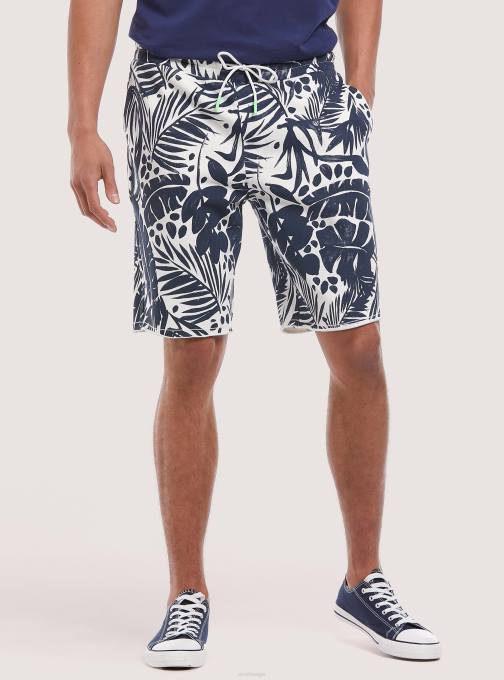 Heren Alcott bladeren katoenen joggerbermudashort met print kleding PT241167