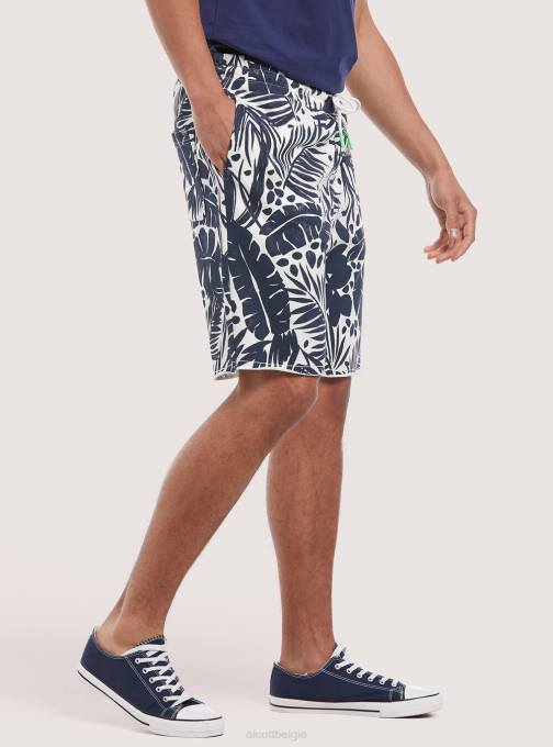 Heren Alcott bladeren katoenen joggerbermudashort met print kleding PT241167