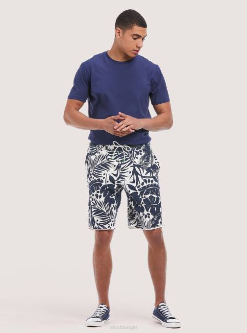 Heren Alcott bladeren katoenen joggerbermudashort met print kleding PT241167