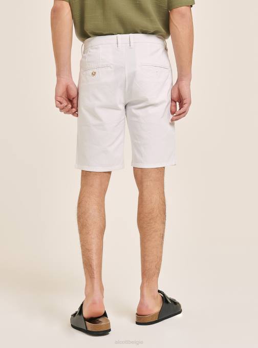 Heren Alcott blauwe marine effen bermuda van keperstof kleding PT241064