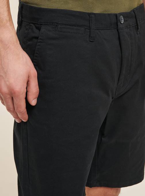 Heren Alcott blauwe marine effen bermuda van keperstof kleding PT24601