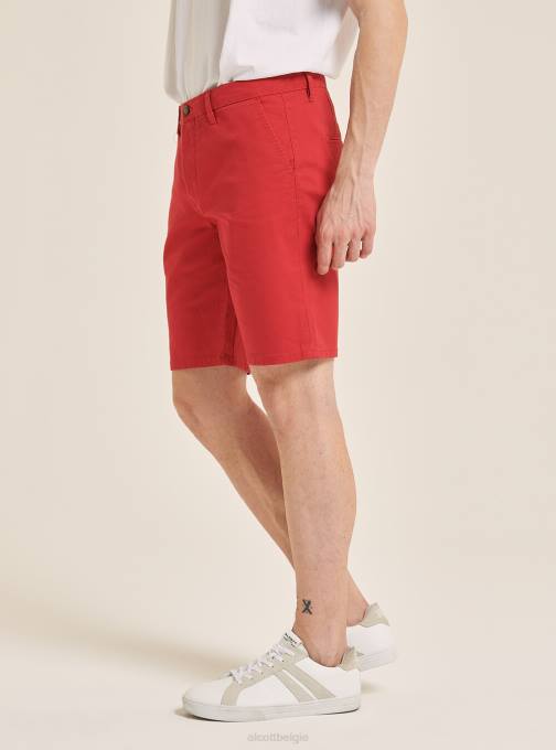 Heren Alcott blauwe marine effen bermuda van keperstof kleding PT24718