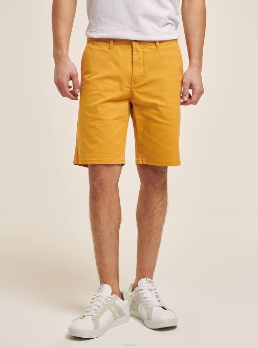 Heren Alcott blauwe marine effen bermuda van keperstof kleding PT24945