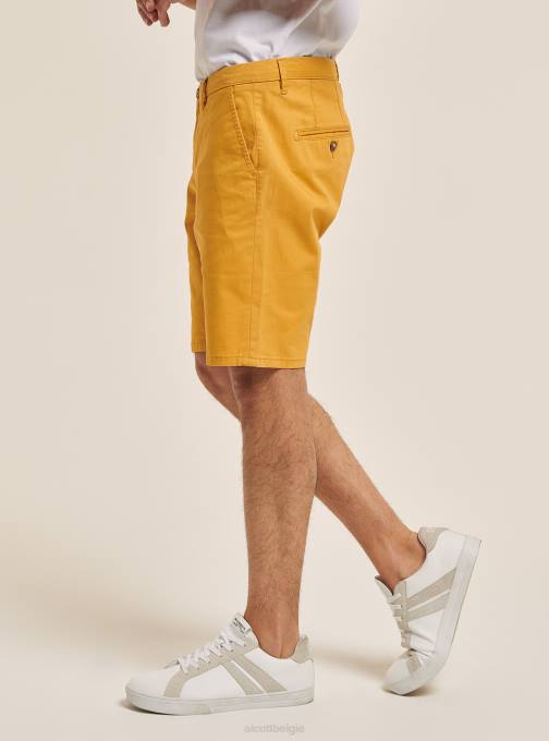 Heren Alcott blauwe marine effen bermuda van keperstof kleding PT24945