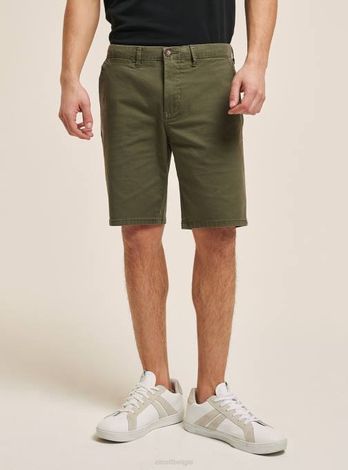 Heren Alcott blauwe marine effen bermuda van keperstof kleding PT24961