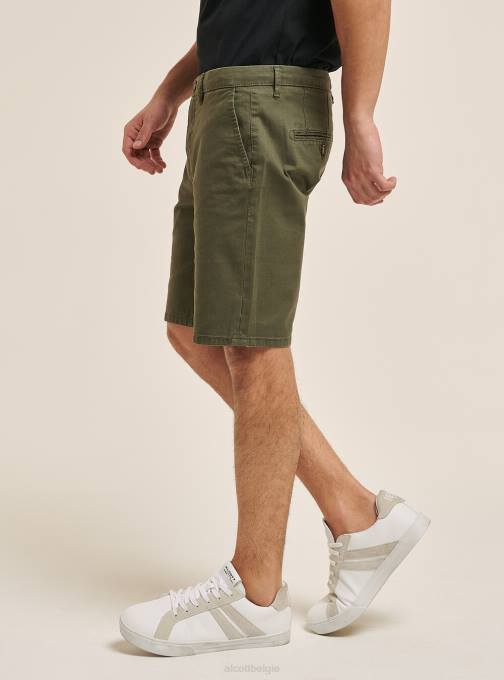 Heren Alcott blauwe marine effen bermuda van keperstof kleding PT24961