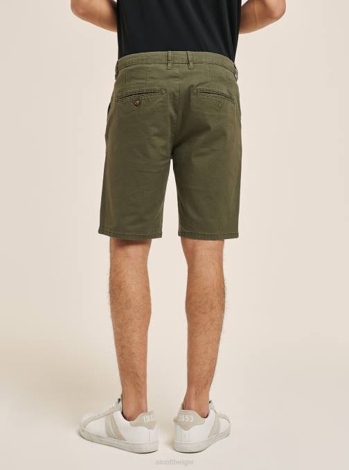 Heren Alcott blauwe marine effen bermuda van keperstof kleding PT24961